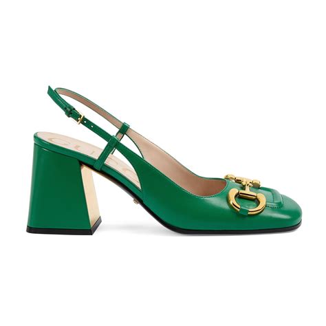 gucci crystal slingbacks|gucci slingback horsebit green.